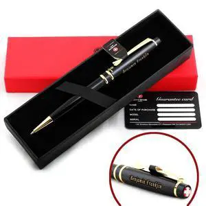 Swiss Engraved Rollerball Pen Personalized Gift Pen for Men & Women, Refillable Brass Pen with Gift Box, Free Laser Engraving Included Swiss Engraved Rollerball Pen Personalized Gift Pen for Men & Women, Refillable Brass Pen with Gift Box, Free Laser Engraving Included