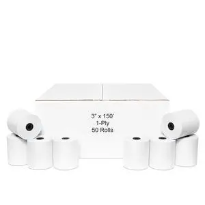 3" x 150' 1-Ply Bond Paper (50 rolls/case) Kitchen Printer Receipt Paper 3" x 150' 1-Ply Bond Paper (50 rolls/case) Kitchen Printer Receipt Paper