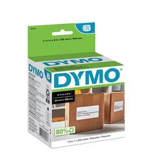 Authentic LW Shipping Labels, Labels for LabelWriter Label Printers, 2-1/8" x 4", 1 Roll of 220 Authentic LW Shipping Labels, Labels for LabelWriter Label Printers, 2-1/8" x 4", 1 Roll of 220