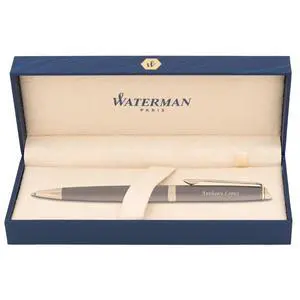 Waterman Hemisphere Personalized Ballpoint Pen in Metallic Grey, Gold Trim | Engraved Pen for Executives, Retirement, Board Members, Career Advancement, Waterman Gift Box Included Waterman Hemisphere Personalized Ballpoint Pen in Metallic Grey, Gold Trim | Engraved Pen for Executives, Retirement, Board Members, Career Advancement, Waterman Gift Box Included
