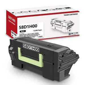 58D1H00 Black High Yield Toner Cartridge Compatible for Lexmark MS725 MS821 MS822 MS823 MS824 MS825 MS826 MX721 MX722 MX725 MX822 MX824 MX826 Laser Printer 15,000 Pages 58D1H00 Black High Yield Toner Cartridge Compatible for Lexmark MS725 MS821 MS822 MS823 MS824 MS825 MS826 MX721 MX722 MX725 MX822 MX824 MX826 Laser Printer 15,000 Pages