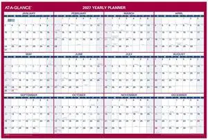 2027 Wall Calendar, 24" x 36" Planner, Reversible, Vertical-Horizontal (PM2122827), White 2027 Wall Calendar, 24" x 36" Planner, Reversible, Vertical-Horizontal (PM2122827), White