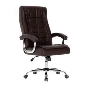 Executive Office Chair Adjustable Leather Chair High Back Swivel Office Desk Chair with Padded Armrest 350lbs Load-Bearing Spring Seat Computer Desk Chair for Home Office, Brown Executive Office Chair Adjustable Leather Chair High Back Swivel Office Desk Chair with Padded Armrest 350lbs Load-Bearing Spring Seat Computer Desk Chair for Home Office, Brown