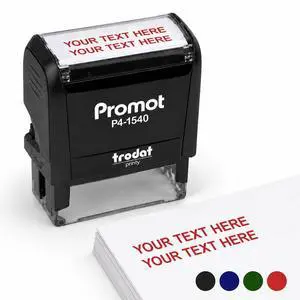 Self Inking 2 Line Custom Stamp - Personalized Name Stamp (Small) | Crisp & Consistent Impressions, Thousands of Clear Stampings, Fast One-Hand Operation, Built-In Self-Inking Mechanism Self Inking 2 Line Custom Stamp - Personalized Name Stamp (Small) | Crisp & Consistent Impressions, Thousands of Clear Stampings, Fast One-Hand Operation, Built-In Self-Inking Mechanism