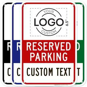 Custom No Parking Sign, Custom Reserved Parking Signs for Business, 12x18 Inches, 55 mil thick HDPE (high density polyethylene), Made in USA by Custom No Parking Sign, Custom Reserved Parking Signs for Business, 12x18 Inches, 55 mil thick HDPE (high density polyethylene), Made in USA by