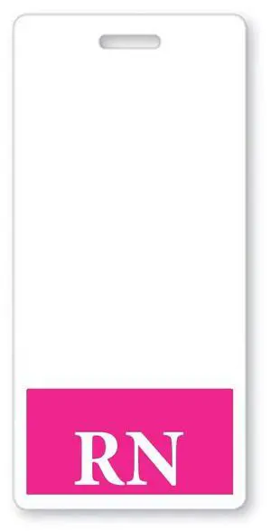 5 Pack - Pink RN Badge Buddy - Vertical - Heavy Duty Spill Proof & Tear Resistant Cards - Double Sided- Quick Role Identifier ID Buddies for Registered Nurse - Printed in The USA by 5 Pack - Pink RN Badge Buddy - Vertical - Heavy Duty Spill Proof & Tear Resistant Cards - Double Sided- Quick Role Identifier ID Buddies for Registered Nurse - Printed in The USA by