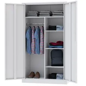 Metal Locker,Steel Wardrobe Storage Cabinets with Lock Door,Clothing Coat Storage Freestanding for Office, Home, School, Employee,Gym,Fire Department (White) Metal Locker,Steel Wardrobe Storage Cabinets with Lock Door,Clothing Coat Storage Freestanding for Office, Home, School, Employee,Gym,Fire Department (White)