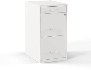3-Drawer Vertical File Cabinet, Letter/Legal, Locking, White | Compatible storage for letter and legal documents in offices 3-Drawer Vertical File Cabinet, Letter/Legal, Locking, White | Compatible storage for letter and legal documents in offices