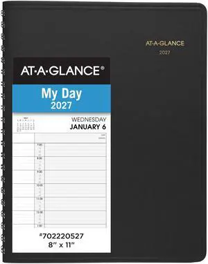 2027 Appointment Book Planner, Daily Group Planner, 8" x 11", Two Person, Quarter-Hour, Black (702220527) 2027 Appointment Book Planner, Daily Group Planner, 8" x 11", Two Person, Quarter-Hour, Black (702220527)