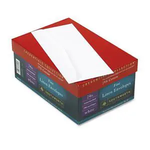 J55410 25% Cotton #10 Envelope White 24 lbs. Linen 250/Box FSC J55410 25% Cotton #10 Envelope White 24 lbs. Linen 250/Box FSC