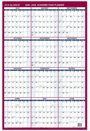 Erasable Calendar 2025-2026, Dry Erase Wall Planner, 24" x 36", Large, Academic & Regular Year, Double Sided, Vertical (PM210S28) Erasable Calendar 2025-2026, Dry Erase Wall Planner, 24" x 36", Large, Academic & Regular Year, Double Sided, Vertical (PM210S28)