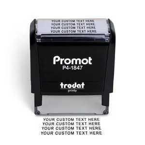 Self Inking Stamp- Up to 4-Line Personalized Rubber Stamp (Medium) | Consistent Impressions, Thousands of Clear Stampings, One-Hand Operation, Built-In Self-Inking Mechanism, Replaceable Ink Pad Self Inking Stamp- Up to 4-Line Personalized Rubber Stamp (Medium) | Consistent Impressions, Thousands of Clear Stampings, One-Hand Operation, Built-In Self-Inking Mechanism, Replaceable Ink Pad