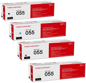 4 Pack 055 BK/C/M/Y Toner Cartridge: Compatible CRG-055 Replacement for Canon i-SENSYS LBP660 MF740 Series ImageClass LBP660C LBP664Cdw LBP664Cx MF741Cdw MF740 MF746Cx MF742Cdw Series Printer 4 Pack 055 BK/C/M/Y Toner Cartridge: Compatible CRG-055 Replacement for Canon i-SENSYS LBP660 MF740 Series ImageClass LBP660C LBP664Cdw LBP664Cx MF741Cdw MF740 MF746Cx MF742Cdw Series Printer