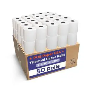 3 1/8" x 200' Thermal Paper (50 Rolls/Case) - BPA Free 3 1/8" x 200' Thermal Paper (50 Rolls/Case) - BPA Free