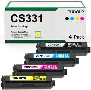 CS331 CX331 Toner Cartridge 20N10 20N10K0 20N10C0 20N10M0 20N10Y0 with Chip | Replacement for Lexmark CS331dw CS431dw CX331adwe CX431adw CS431 CX431 Toner Printer 4 Pack CS331 CX331 Toner Cartridge 20N10 20N10K0 20N10C0 20N10M0 20N10Y0 with Chip | Replacement for Lexmark CS331dw CS431dw CX331adwe CX431adw CS431 CX431 Toner Printer 4 Pack