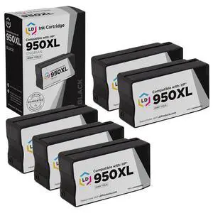Products Compatible Ink Replacement for HP 950 (Black, 5-Pk) Products Compatible Ink Replacement for HP 950 (Black, 5-Pk)