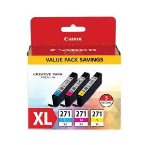 CLI-271XL High-Yield Cyan/Magenta/Yellow Ink Tanks (0337C005), Pack of 3 CLI-271XL High-Yield Cyan/Magenta/Yellow Ink Tanks (0337C005), Pack of 3