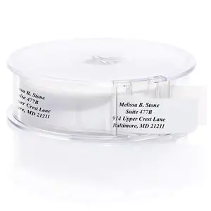 White Personalized Return Address Labels with Elegant Dispenser - Roll of 250 Custom Stickers White Personalized Return Address Labels with Elegant Dispenser - Roll of 250 Custom Stickers