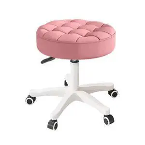 Small Chair Round Rolling Stool with Wheels PU Leather Height Adjustable Swivel Drafting Work SPA Salon Stools Home Office Chair Small Chair Round Rolling Stool with Wheels PU Leather Height Adjustable Swivel Drafting Work SPA Salon Stools Home Office Chair