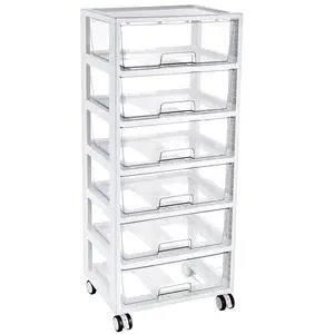 Rolling Drawer Cart, 6 Tier, Clear, Deep Drawers | Clear Deep Drawers, Visible Storage, Large-Capacity Organization, Crafts, Art, Toys, Bathroom, Classroom & Office Supplies Rolling Drawer Cart, 6 Tier, Clear, Deep Drawers | Clear Deep Drawers, Visible Storage, Large-Capacity Organization, Crafts, Art, Toys, Bathroom, Classroom & Office Supplies