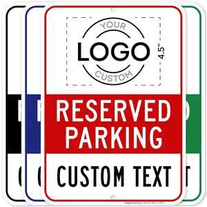 Custom No Parking Sign, Custom Reserved Parking Signs for Business, 10x14 Inches, Rust Free.040 Aluminum, Fade Resistant, Made in USA by (Post Holes) Custom No Parking Sign, Custom Reserved Parking Signs for Business, 10x14 Inches, Rust Free.040 Aluminum, Fade Resistant, Made in USA by (Post Holes)