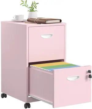 2 Drawer File Cabinet,Metal Mobile File Cabinet with Lock Pink | Filing Cabinet with Wheel,Vertical File Cabinet for Home Office,Under Desk Rolling File Cabinets for Hanging Letter/A4 2 Drawer File Cabinet,Metal Mobile File Cabinet with Lock Pink | Filing Cabinet with Wheel,Vertical File Cabinet for Home Office,Under Desk Rolling File Cabinets for Hanging Letter/A4