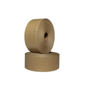 3'' x 450 Feet Reinforced Water Activated Gummed Kraft Paper Tape, for Heavy Duty Secure Packing Shipping, Tamper Evident Gummed Tape, Brown - 2 Rolls 3'' x 450 Feet Reinforced Water Activated Gummed Kraft Paper Tape, for Heavy Duty Secure Packing Shipping, Tamper Evident Gummed Tape, Brown - 2 Rolls