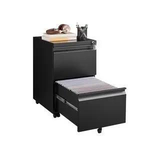 2 Drawer Metal File Cabinet, Fully Assembled Locking Filing Cabinet with Anti-Tipping Wheels, Quiet Slide, Heavy-Duty Steel Construction, Fits A4 Letter Legal for Home Office, Matte Black 2 Drawer Metal File Cabinet, Fully Assembled Locking Filing Cabinet with Anti-Tipping Wheels, Quiet Slide, Heavy-Duty Steel Construction, Fits A4 Letter Legal for Home Office, Matte Black