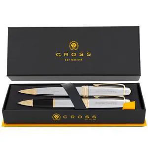 Cross Bailey Personalized Rollerball and Ballpoint Pen Set in Medalist | Engraved Pen for Graduation, Retirement, Career Advancement, Executives, Cross Gift Box Included Cross Bailey Personalized Rollerball and Ballpoint Pen Set in Medalist | Engraved Pen for Graduation, Retirement, Career Advancement, Executives, Cross Gift Box Included