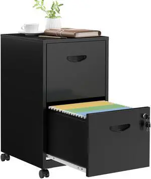 2 Drawer File Cabinet,Metal Mobile File Cabinet with Lock Black | Filing Cabinet with Wheel,Vertical File Cabinet for Home Office,Under Desk Rolling File Cabinets for Hanging Letter/A4 2 Drawer File Cabinet,Metal Mobile File Cabinet with Lock Black | Filing Cabinet with Wheel,Vertical File Cabinet for Home Office,Under Desk Rolling File Cabinets for Hanging Letter/A4
