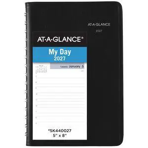 2027 Appointment Book Planner, Daily, 5" x 8", Hourly, DayMinder, Black (SK440027) 2027 Appointment Book Planner, Daily, 5" x 8", Hourly, DayMinder, Black (SK440027)