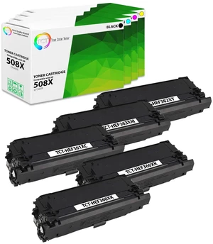 508X Compatible Toner Cartridge for HP CF360X CF361X CF362X CF363X 5PK | For HP LaserJet M552, M553DH Printers, 2 Black, Cyan, Magenta, Yellow, Page Yield: 9,500 Each, High Yield, With Chip 508X Compatible Toner Cartridge for HP CF360X CF361X CF362X CF363X 5PK | For HP LaserJet M552, M553DH Printers, 2 Black, Cyan, Magenta, Yellow, Page Yield: 9,500 Each, High Yield, With Chip