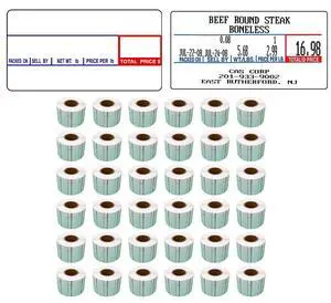 Labels LST-8000 Thermal 36 Rolls - 36,000 Labels 58 x 30mm Printer Printing Scale Compatible with CAS LP-1000 CL-5000 CL-5500 CL-7200, Easy Weigh LS-100, VisionTech DLP-300 (8000, 36 Rolls) Labels LST-8000 Thermal 36 Rolls - 36,000 Labels 58 x 30mm Printer Printing Scale Compatible with CAS LP-1000 CL-5000 CL-5500 CL-7200, Easy Weigh LS-100, VisionTech DLP-300 (8000, 36 Rolls)
