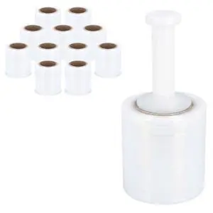 PSBM Mini Stretch Film/Wrap with Plastic Handle 5" x 1000' 50 GA 12 Rolls | Wrap with Plastic Handle, Industrial Strength Clear Shrink / Plastic Wrap for Moving, Packing, Shipping, Bundling & Storage PSBM Mini Stretch Film/Wrap with Plastic Handle 5" x 1000' 50 GA 12 Rolls | Wrap with Plastic Handle, Industrial Strength Clear Shrink / Plastic Wrap for Moving, Packing, Shipping, Bundling & Storage