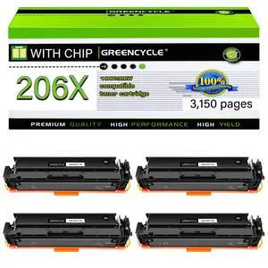 Compatible Toner Replacement for HP W2110X Black 4-Pack | Compatible with M283fdw M283cdw M283fdn M282nw M255dw M255nw Laser Jet 107a Laser Jet 107w printers | ~3,000p Compatible Toner Replacement for HP W2110X Black 4-Pack | Compatible with M283fdw M283cdw M283fdn M282nw M255dw M255nw Laser Jet 107a Laser Jet 107w printers | ~3,000p
