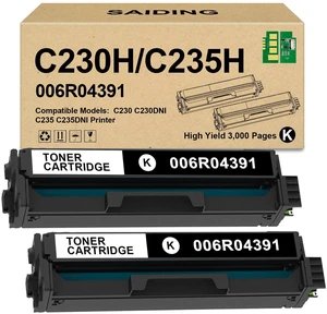 C235 C230 Black Toner Cartridge Compatible with Xerox 006R04391 | C235 Toner Compatible with Xerox C230DNI C235DNI Printers Ink (2 Pack) C235 C230 Black Toner Cartridge Compatible with Xerox 006R04391 | C235 Toner Compatible with Xerox C230DNI C235DNI Printers Ink (2 Pack)