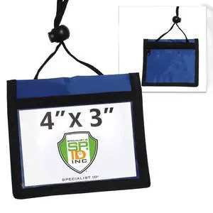 Bulk 25 Pack - Premium Multi-Pocket 4 X 3 Trade Show Credential Neck Wallets - 4X3 Inch Clear Window Pocket Display Horizontal Badge Holder with Adjustable Lanyard by (Royal Blue) Bulk 25 Pack - Premium Multi-Pocket 4 X 3 Trade Show Credential Neck Wallets - 4X3 Inch Clear Window Pocket Display Horizontal Badge Holder with Adjustable Lanyard by (Royal Blue)