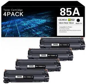 85A Toner Cartridge 4-Pack Replacement for HP 85A | CE285A Toner Compatible with HP Pro P1109w P1102w M1219nf M1217nfw M1212nf M1139 M1138 M1132 Printer Ink.(4 Black) 85A Toner Cartridge 4-Pack Replacement for HP 85A | CE285A Toner Compatible with HP Pro P1109w P1102w M1219nf M1217nfw M1212nf M1139 M1138 M1132 Printer Ink.(4 Black)