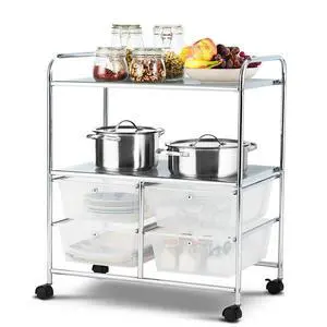 Rolling Storage Cart w/ 4 Drawers 2 Shelves Metal Rack Shelf Home Office School Beauty Salon Utility Organizer Cart with Wheels (White) Rolling Storage Cart w/ 4 Drawers 2 Shelves Metal Rack Shelf Home Office School Beauty Salon Utility Organizer Cart with Wheels (White)
