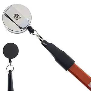 5 Pack - Heavy Duty Retractable Pull Pen Holder - Ideal for Markers & Carpenter Pencils - Nylon Cable, Self Retracting Reel & Tight Metal Belt Clip Retractable Carpenter Pencil Holder by Reel-N-Rite 5 Pack - Heavy Duty Retractable Pull Pen Holder - Ideal for Markers & Carpenter Pencils - Nylon Cable, Self Retracting Reel & Tight Metal Belt Clip Retractable Carpenter Pencil Holder by Reel-N-Rite