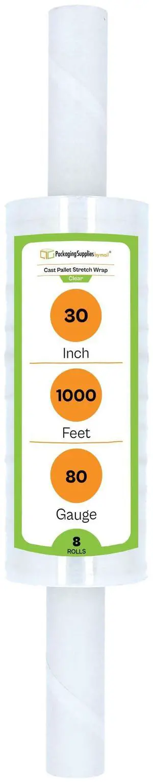 PSBM Stretch Wrap with Handles, 8 Rolls 30 Inch x 1000 Feet 80 Gauge Heavy Duty Clear Plastic Wrap Industrial Strength Shrink Film for Moving, Packing & Shipping PSBM Stretch Wrap with Handles, 8 Rolls 30 Inch x 1000 Feet 80 Gauge Heavy Duty Clear Plastic Wrap Industrial Strength Shrink Film for Moving, Packing & Shipping