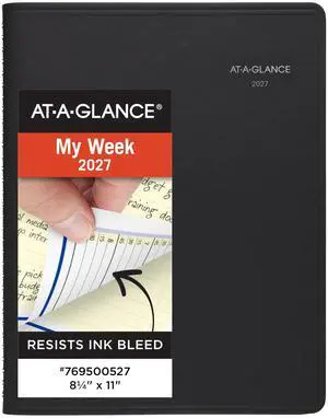 2027 Appointment Book Planner, Weekly & Monthly, 13-Month Jan-Jan, 8.25" x 11", QuickNotes, Black (769500527) 2027 Appointment Book Planner, Weekly & Monthly, 13-Month Jan-Jan, 8.25" x 11", QuickNotes, Black (769500527)