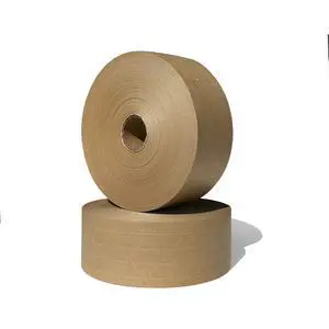 3'' x 650 Feet Reinforced Water Activated Gummed Kraft Paper Tape, for Standard-Duty 30 lbs Break Strength, Secure Packing Shipping, Tamper Evident Gummed Tape, Brown - 2 Rolls 3'' x 650 Feet Reinforced Water Activated Gummed Kraft Paper Tape, for Standard-Duty 30 lbs Break Strength, Secure Packing Shipping, Tamper Evident Gummed Tape, Brown - 2 Rolls