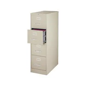 4-Drawer Vertical File Cabinet, Letter, Lockable, Putty | 24.4in D x 14.9in W x 51.97in H, for secure document storage 4-Drawer Vertical File Cabinet, Letter, Lockable, Putty | 24.4in D x 14.9in W x 51.97in H, for secure document storage