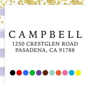 Personalized Return Address Stamp Custom Self Inking Rubber Stamp (Large, Simple Classic) Personalized Return Address Stamp Custom Self Inking Rubber Stamp (Large, Simple Classic)