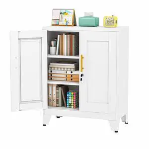 35.43" Metal Storage Cabinet with Lock, Metal File Cabinet with 2 Doors 2 Adjustable Shelves, Steel Locker Utility Tool Garage Cabinets for Home, Office, Warehouse (White) 35.43" Metal Storage Cabinet with Lock, Metal File Cabinet with 2 Doors 2 Adjustable Shelves, Steel Locker Utility Tool Garage Cabinets for Home, Office, Warehouse (White)