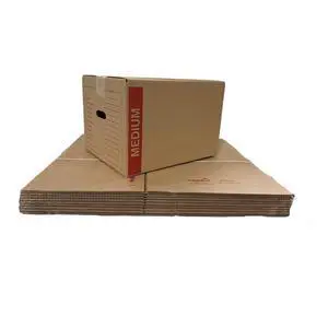 25 - Pack Medium Cardboard Moving Boxes 18x14x12 32 ECT With Handles 25 - Pack Medium Cardboard Moving Boxes 18x14x12 32 ECT With Handles
