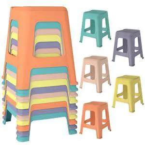 10 Pack Stackable Classroom Stools, 18.8" Height Colorful Nesting Plastic Stool, Portable Backless Chairs Flexible Seating for Classroom, School, Office, Home 10 Pack Stackable Classroom Stools, 18.8" Height Colorful Nesting Plastic Stool, Portable Backless Chairs Flexible Seating for Classroom, School, Office, Home