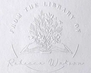 from The Library of | Ex Libris | Floral Book Stamp | Personalized Book Embosser | Custom Library Stamp | Monogram Self-Inking Wood Handle Stamper (2") from The Library of | Ex Libris | Floral Book Stamp | Personalized Book Embosser | Custom Library Stamp | Monogram Self-Inking Wood Handle Stamper (2")