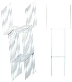 30" Heavy Duty Yard Stakes, 10 Pack,.25 Diameter Metal Frame Wire Step Stake for Yard Signs (10 Pack) 30" Heavy Duty Yard Stakes, 10 Pack,.25 Diameter Metal Frame Wire Step Stake for Yard Signs (10 Pack)